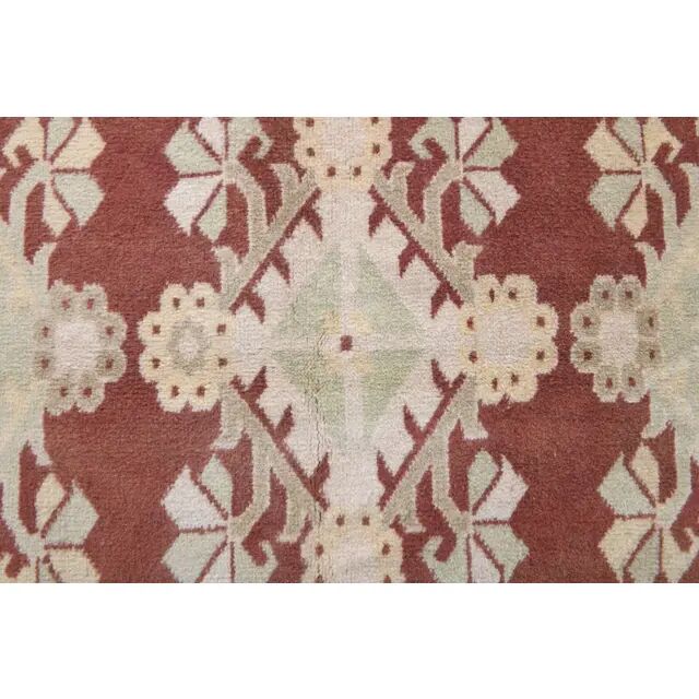 Vintage Turkish Hand-Knotted Wool Cotton Red Area Rug 202x301