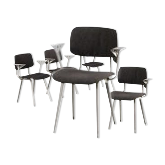 Lot of 4 chairs "Revolt" by Friso Kramer, Dutch, circa 50