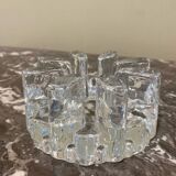 Bougeoir design en verre épais