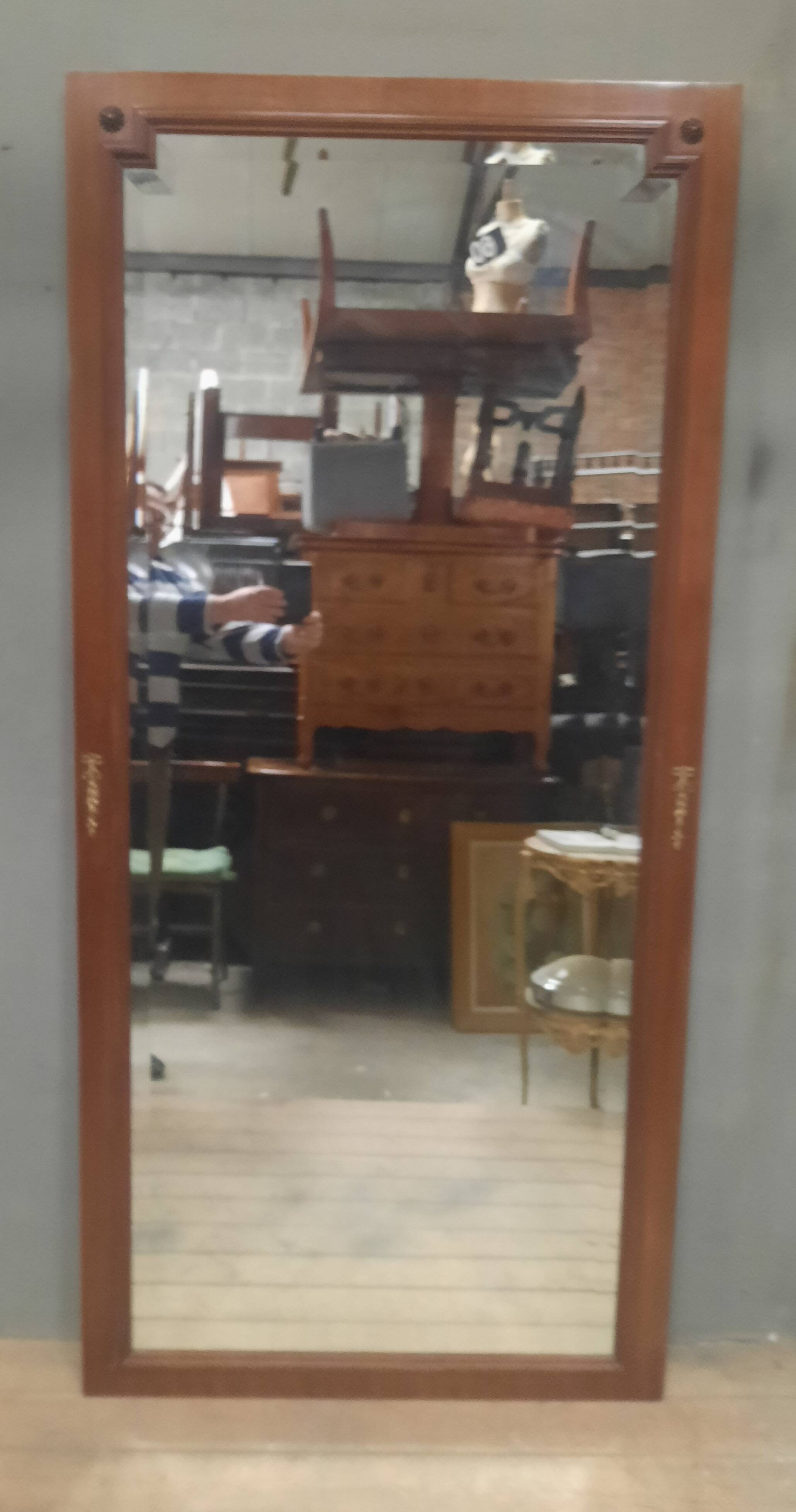 Large bevelled mirror
