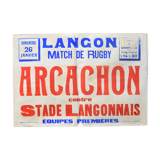 "Rugby Match" poster - City of Langon - 1930s