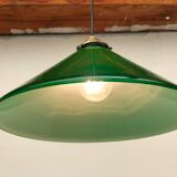Old green opaline lamp