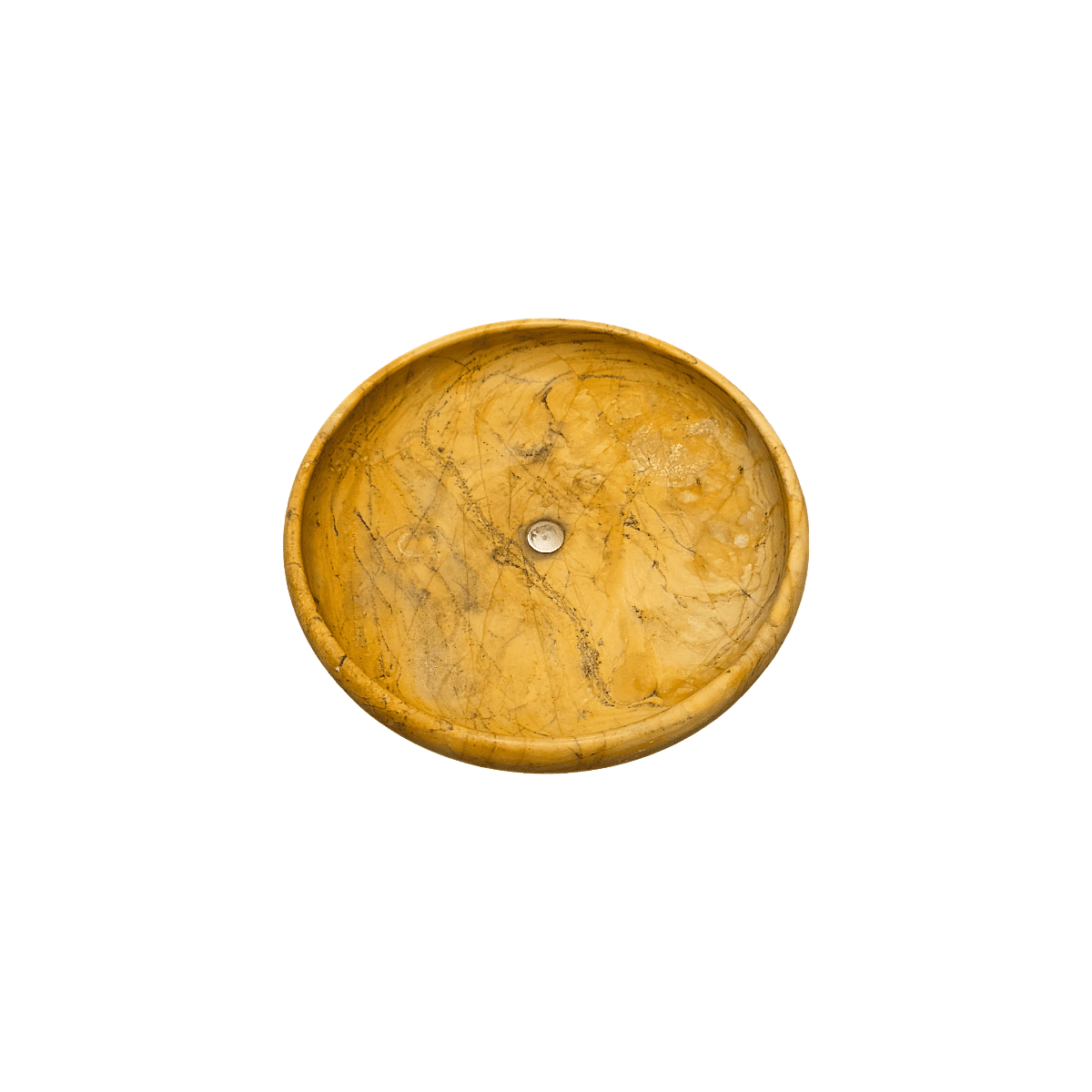 Grand Tour Giallo Siena Marble Tazza, late 1800s