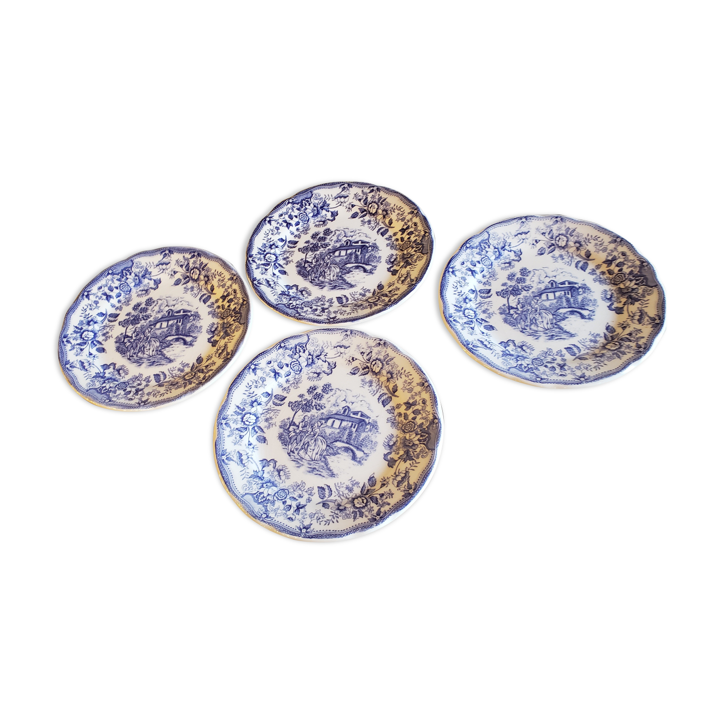 Lot 4 old flat plates Ironstone