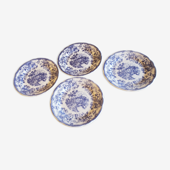 Lot 4 assiettes plates anciennes Ironstone