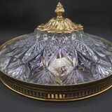 Ceiling lamp in glass and brass