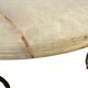 Table basse ronde vintage en laiton doré