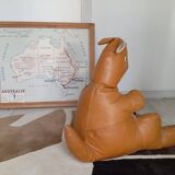 Kangaroo leather magazine rack, 1960s