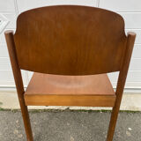 Série de 11 chaises brutaliste Allemagne empilable