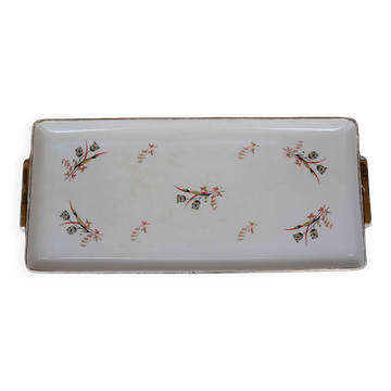 Plateau de service en porcelaine liseré doré Villeroy et Boch