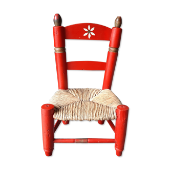 Vintage children's chair painted wood