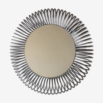 Round wall mirror Philippe Rogier, design 1970
