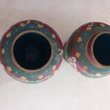 Cloisonné enamel vases