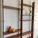 Mid-century vintage library wall shelf