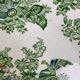 4 dessert plates Wedgwood Oriental Pheasants green