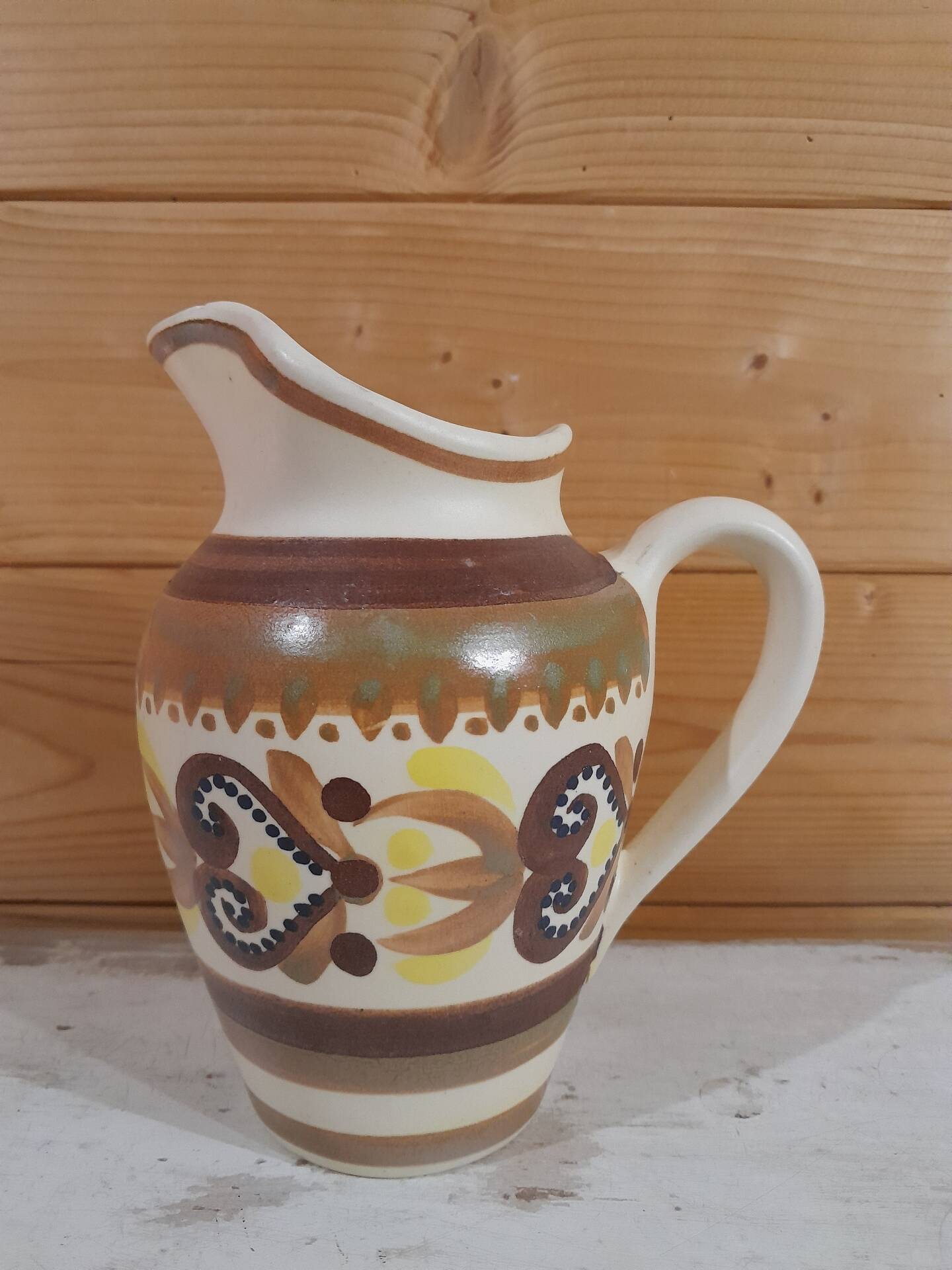 Jug / Creamer high HB Quimper - Hearts & Flowers
