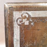 Square pedestal table gilded wood florentine style vintage 1950