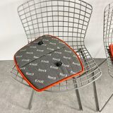 Set of 4 chrome side chairs by Harry Bertoia for Knoll