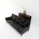 Black leather sofa