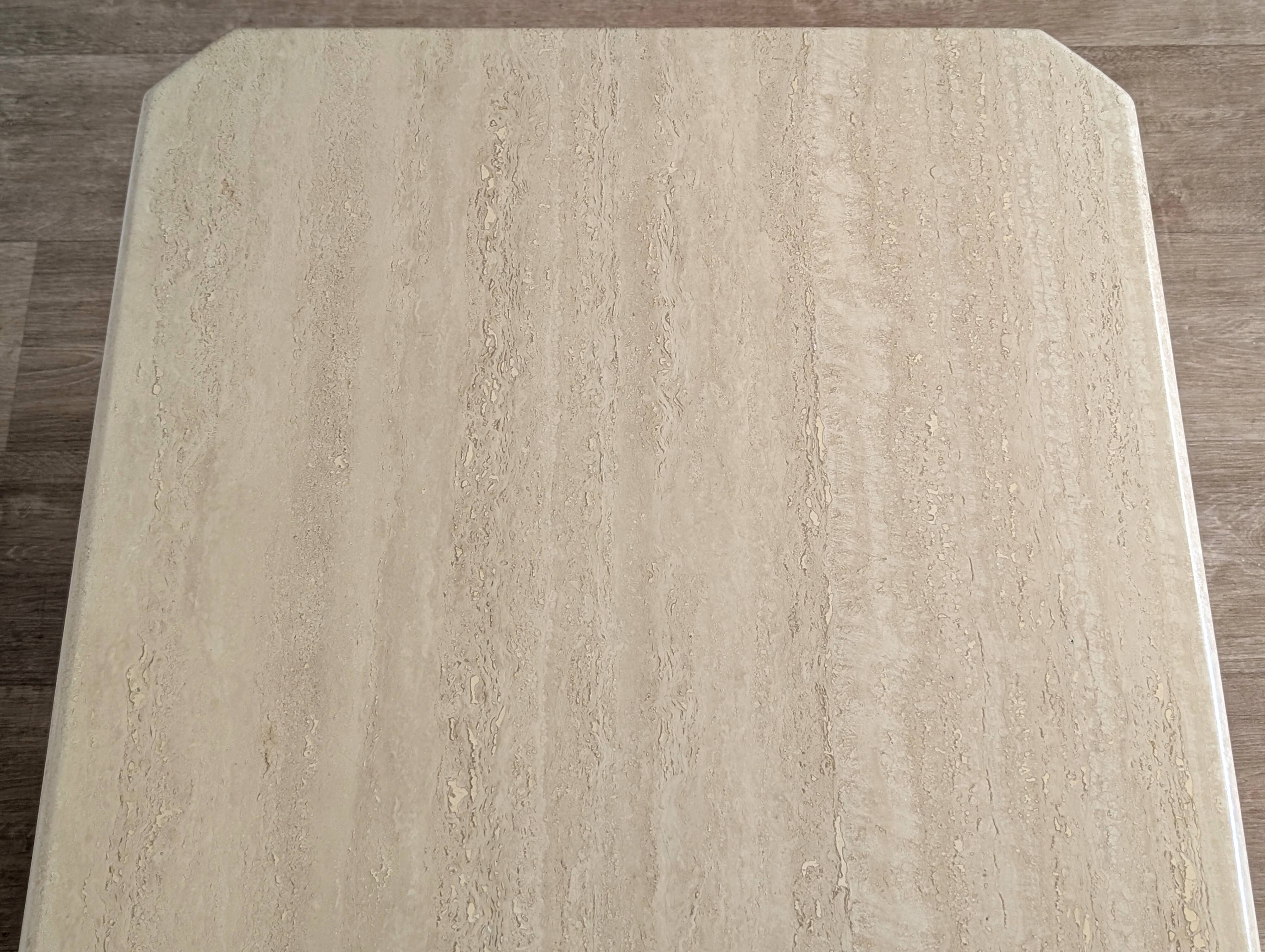 Travertine coffee table