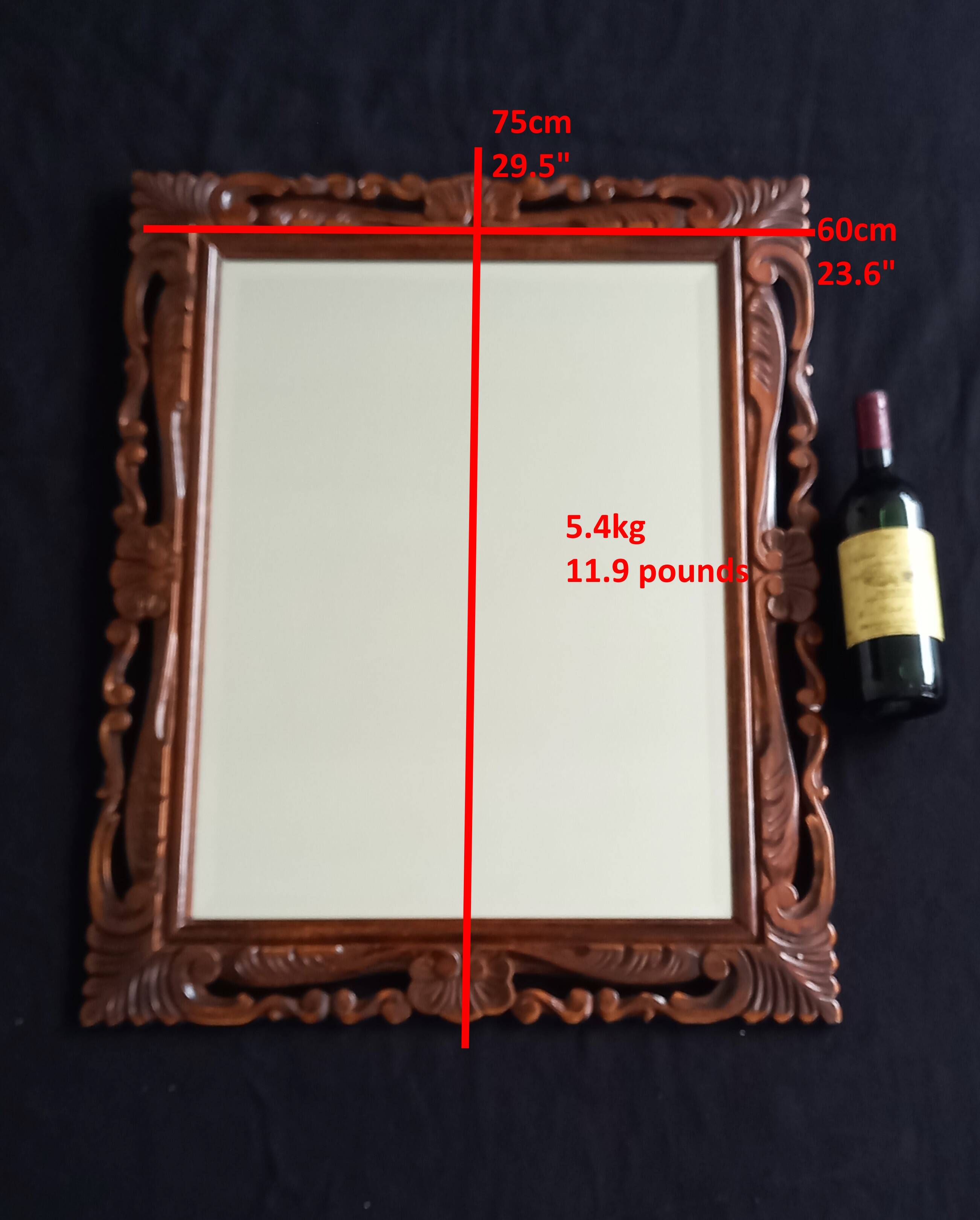 Large carved mirror neobaroque style