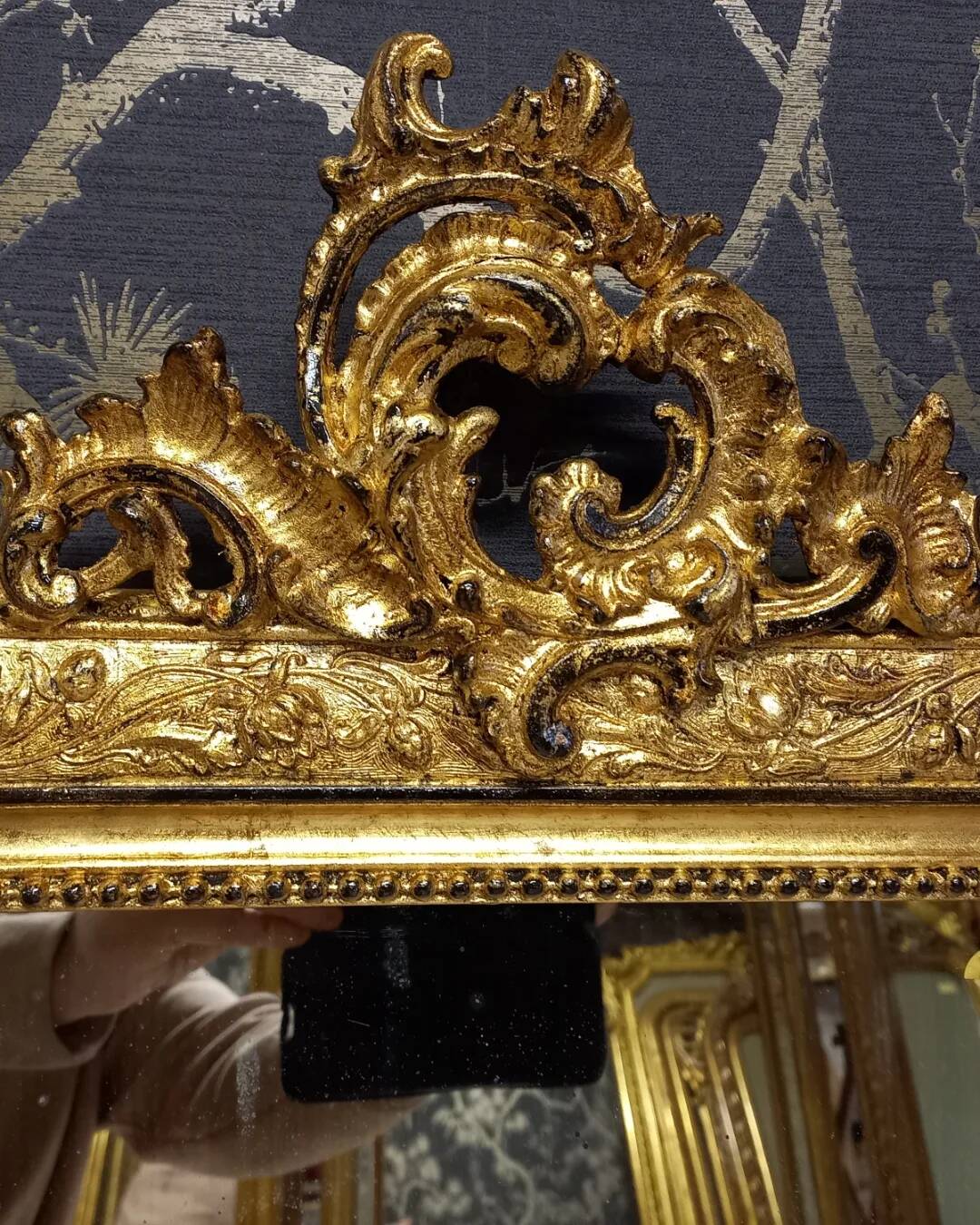 Napoleon III period mirror 84 x 56