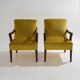 Paire de fauteuils en velours, années 1950