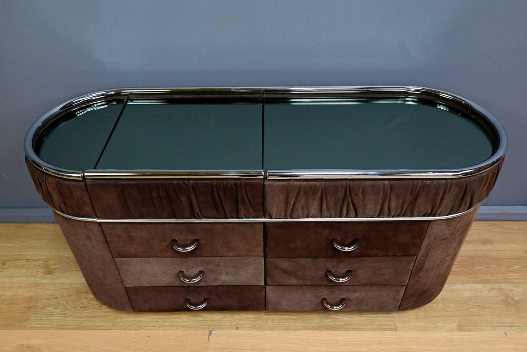 Coiffeuse et son Pouf, design Italien – 1970