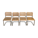 4 Chaises Beige Cesca B32 de Marcel Breuer