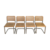 4 Chaises Beige Cesca B32 de Marcel Breuer