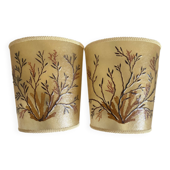Pair of vintage herbarium wall lights