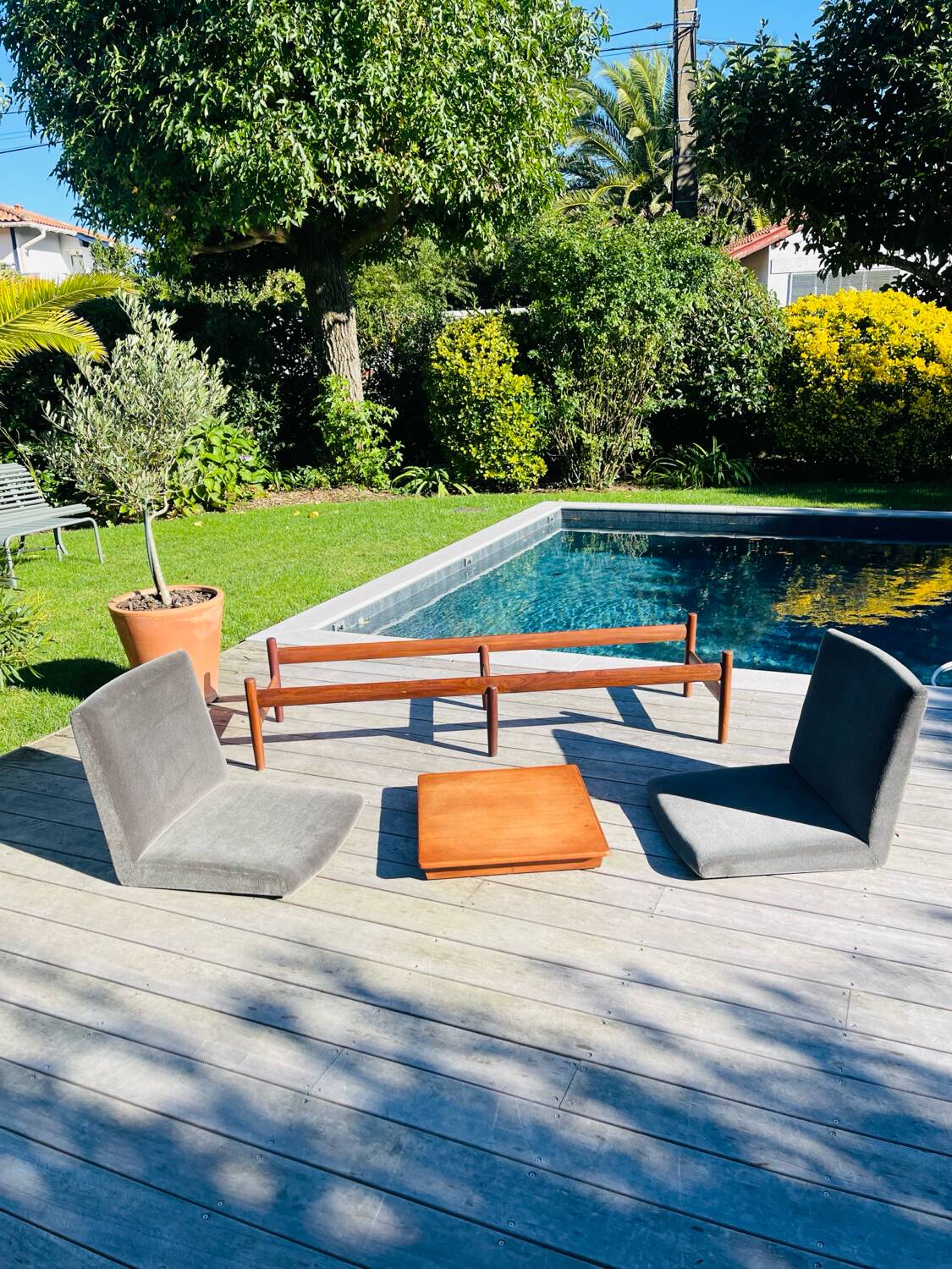 Saga modular Scandinavian lounge bench for Karl Sorlie & Sonner 1958