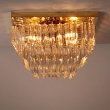 Novaresi Gold Plated Ceiling Lamp CH Serie 1970 Italy