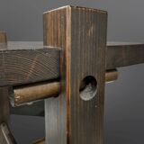 Table d'appoint de style constructiviste en bois, Pays-Bas 1960