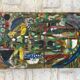 Tableau peinture composition abstraite moderne XXe