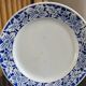 4 white earthenware dinner plates by k&g Lunéville blue blida model