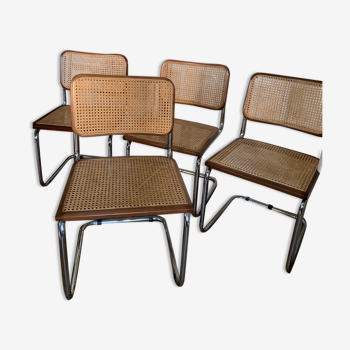Lot de 4 chaises B32 de Marcel Breuer