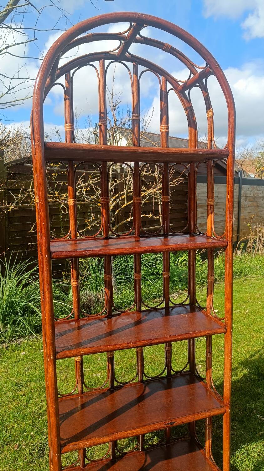 Shelves, rattan bookshelf