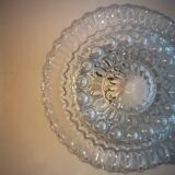 Ceiling light vintage 70s glass and crystal