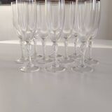 Set of 10 champagne flutes