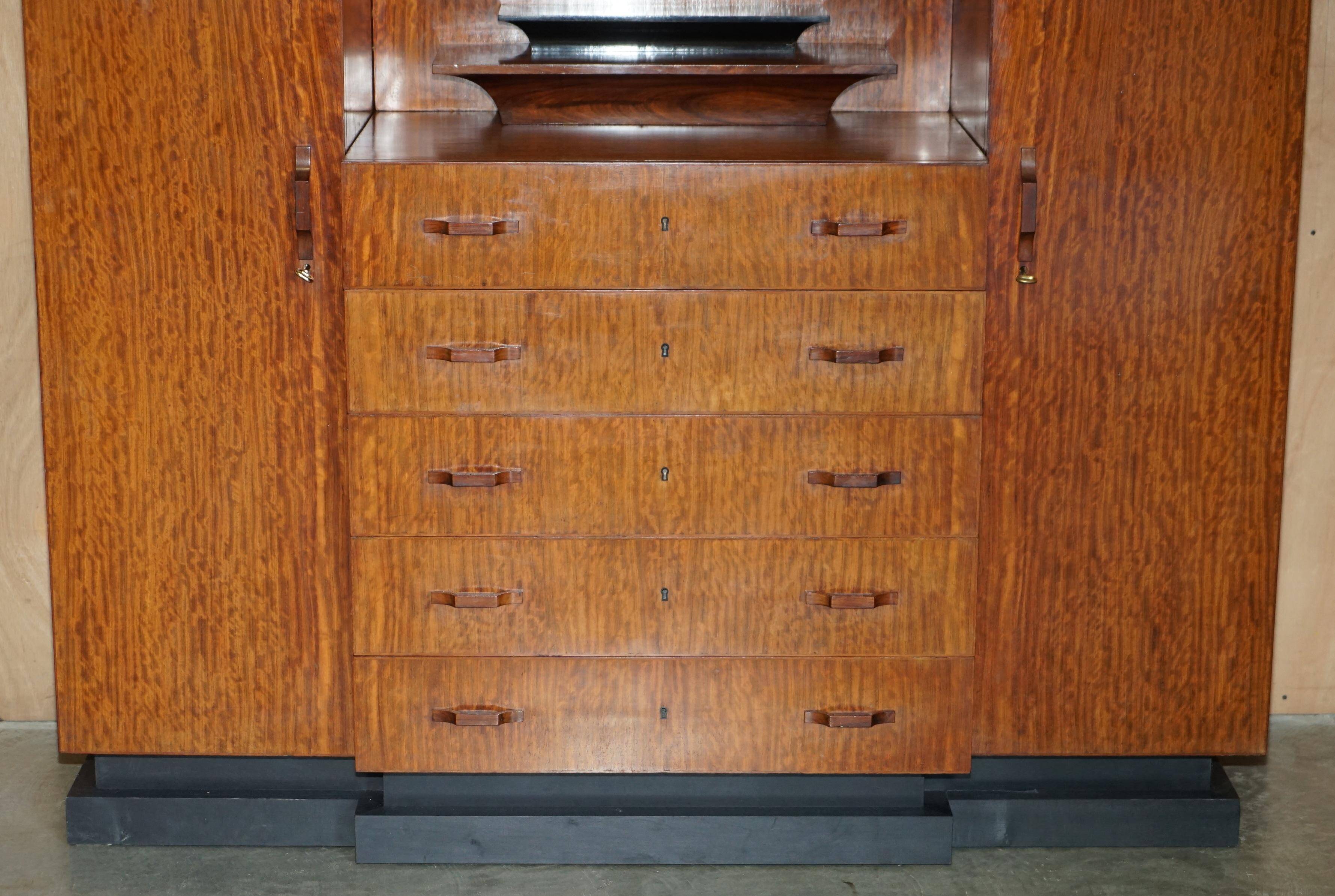 Art Deco Double Wardrobe Chest of Drawers 1920