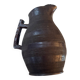 Large antique ceramic pitcher with glazed finish (sculpted stoneware) 1950