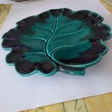 Green leaf slip enameled cup