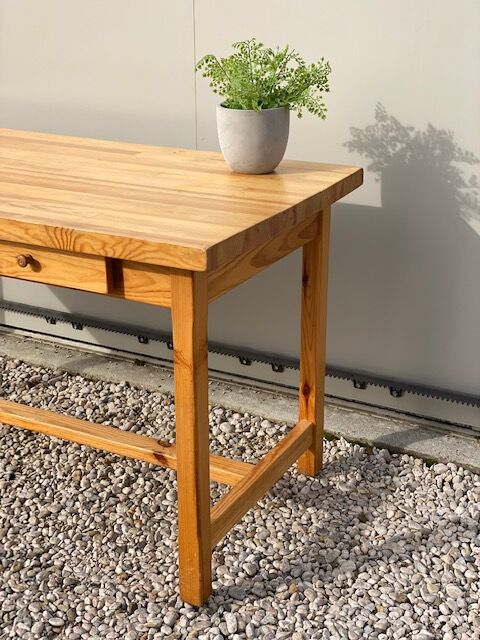 Table de ferme bois massif 160 cm