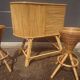 Rattan bar and stools