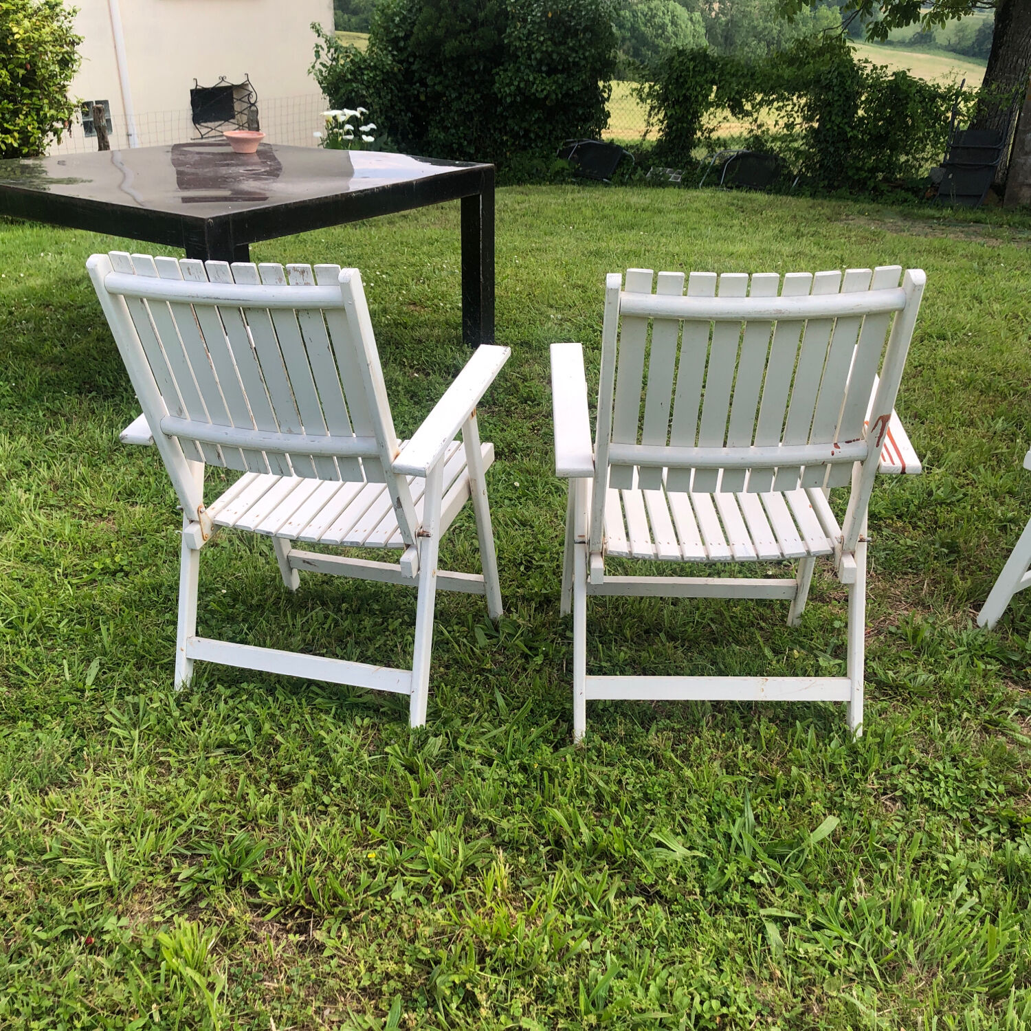 5 fauteuils de jardin 1970-1980
