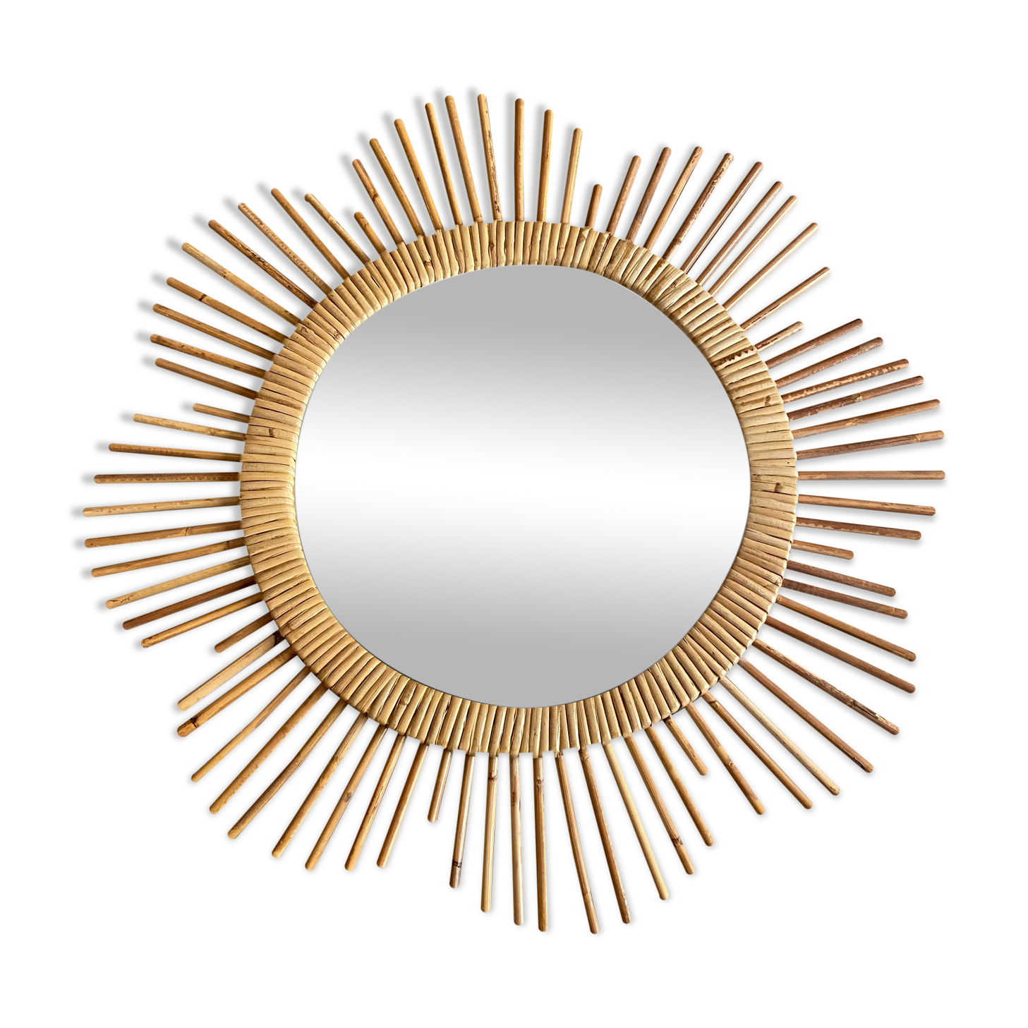 Miroir fleur rotin 54cm