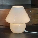 White opaline mushroom lamp from the 70s