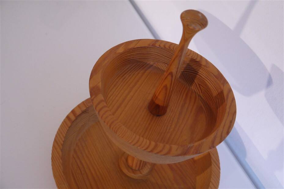 Vintage Scandinavian wooden tray 1970