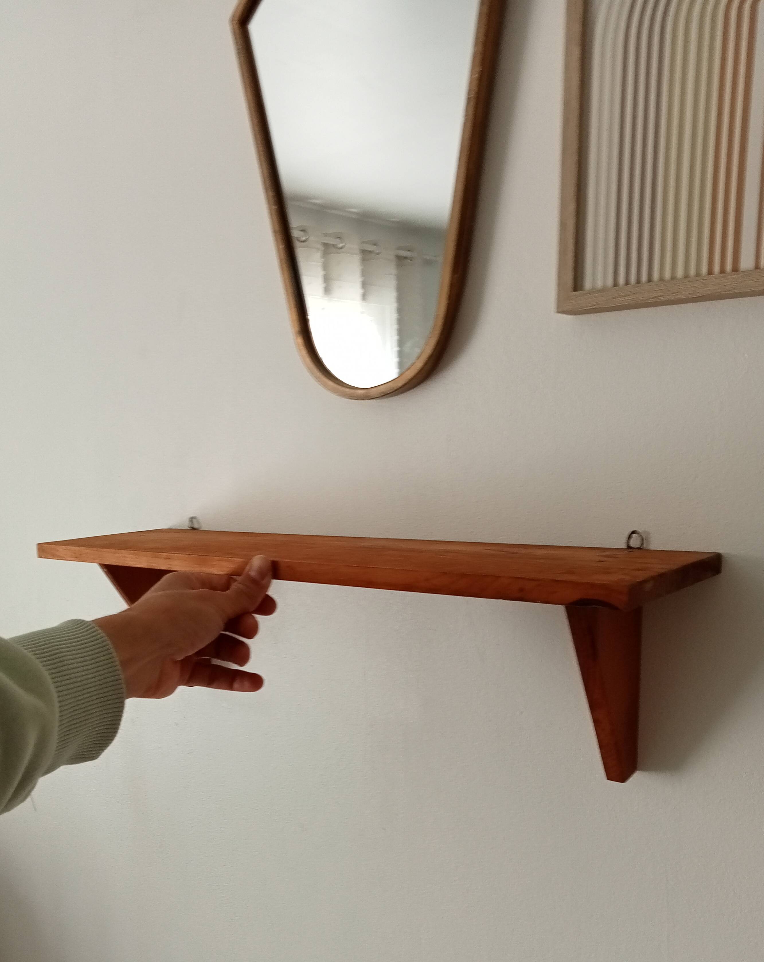 Vintage wooden wall shelf